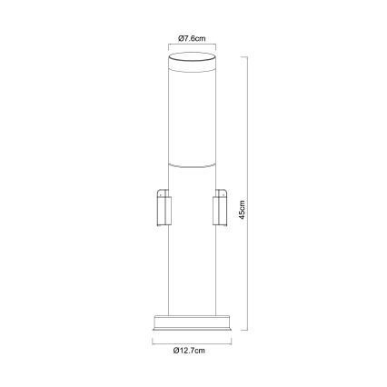 Globo - Lampă de exterior cu 2 prize 1xE27/23W/230V IP44