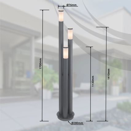 Globo - Lampă de exterior 3xE27/23W/230V IP44
