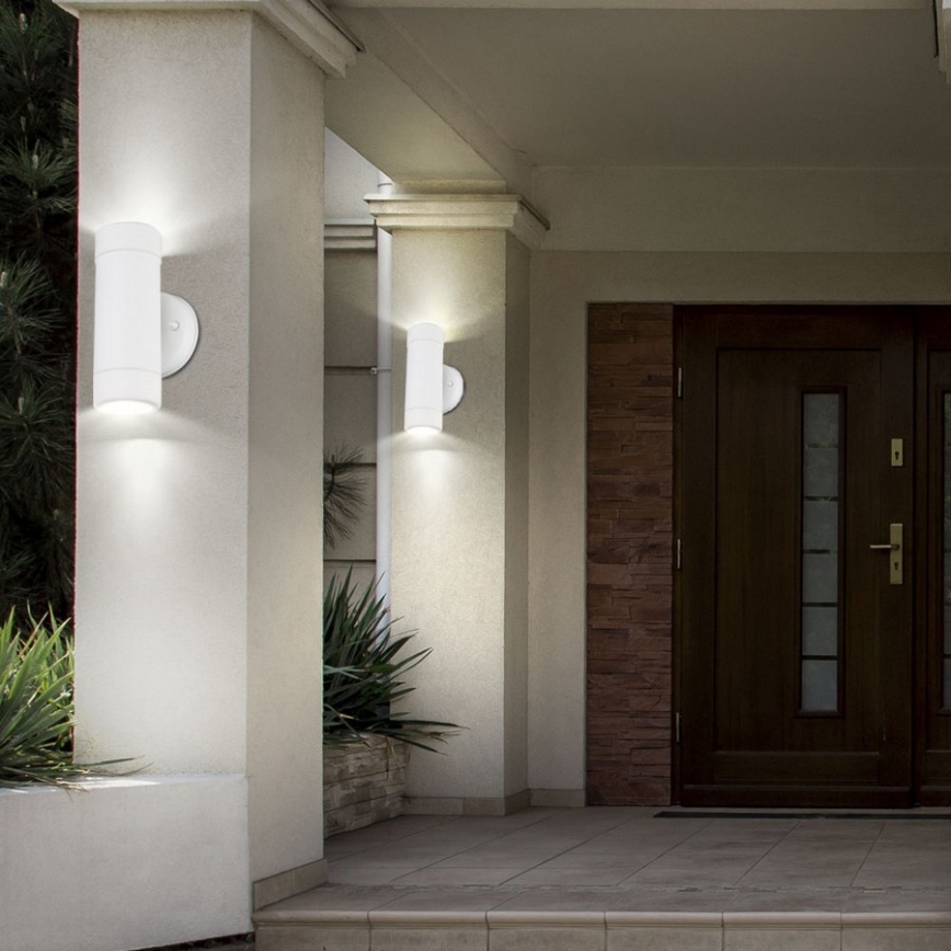 GLOBO 32004-2 - LED Aplică perete exterior COTOPA 2xGU10/4W/230V IP44 alb