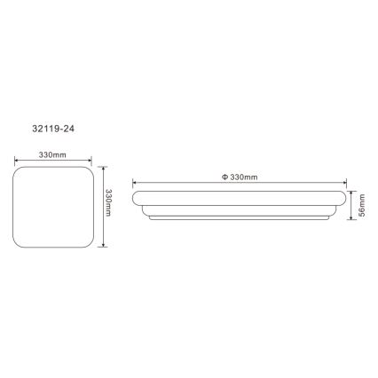 Globo - Plafonieră LED exterior LED/24W/230V