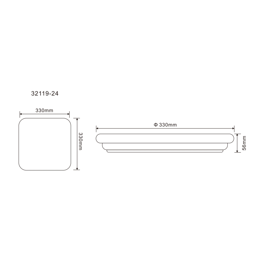 Globo - Plafonieră LED exterior LED/24W/230V