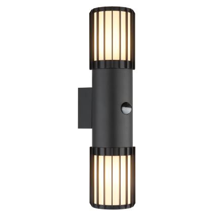 Globo - Aplică de perete pentru exterior cu senzor 2xE27/15W/230V IP54