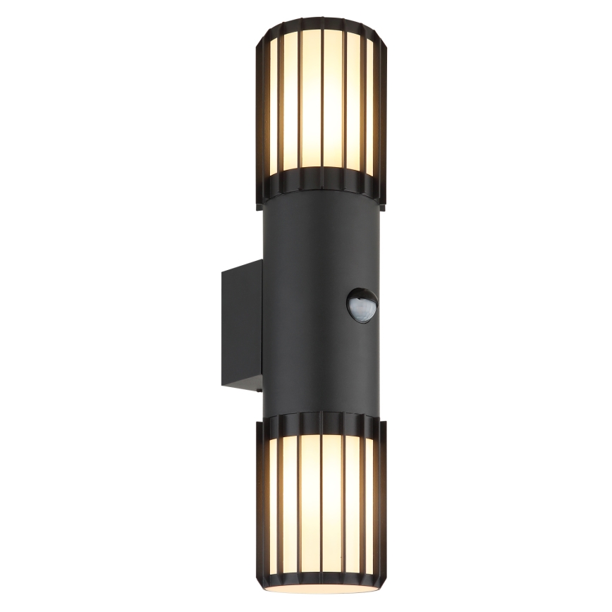 Globo - Aplică de perete pentru exterior cu senzor 2xE27/15W/230V IP54