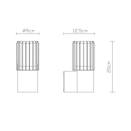 Globo - Aplica de perete pentru exterior 1xE27/15W/230V IP54
