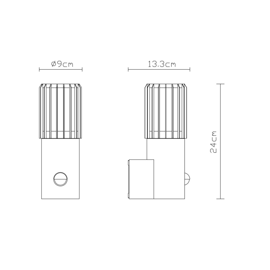 Globo - Aplica de perete pentru exterior cu senzor 1xE27/15W/230V IP54