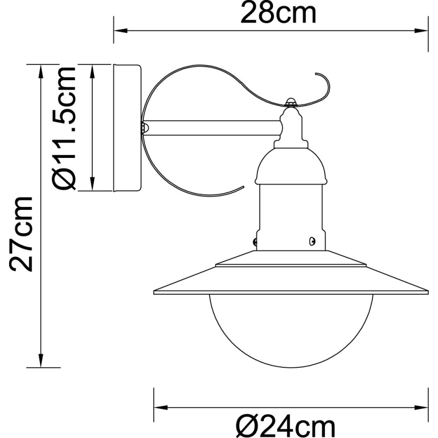 Globo - Aplică de perete pentru exterior 1xE27/23W/230V IP44