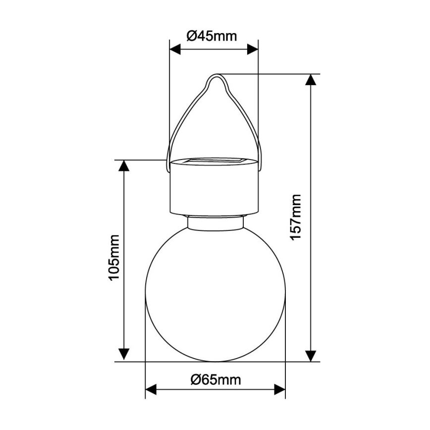 Globo 33056 - Lampă solară LED/0,06W/3,2V IP44 400 mAh