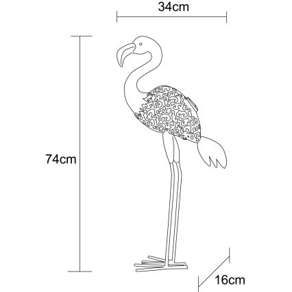 Globo - Lampă solară cu LED, 3V, IP44, 300 mAh, Flamingo