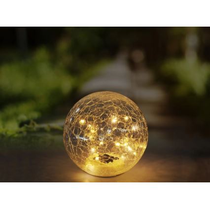 Globo - Lampă solară LED 20xLED/0,06W/3,2V diametru 19,5 cm IP44 600 mAh