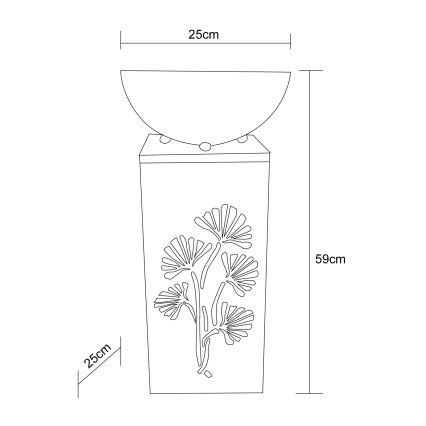 Globo - Lampă solară LED cu ghiveci, 3 V, IP44, 300 mAh