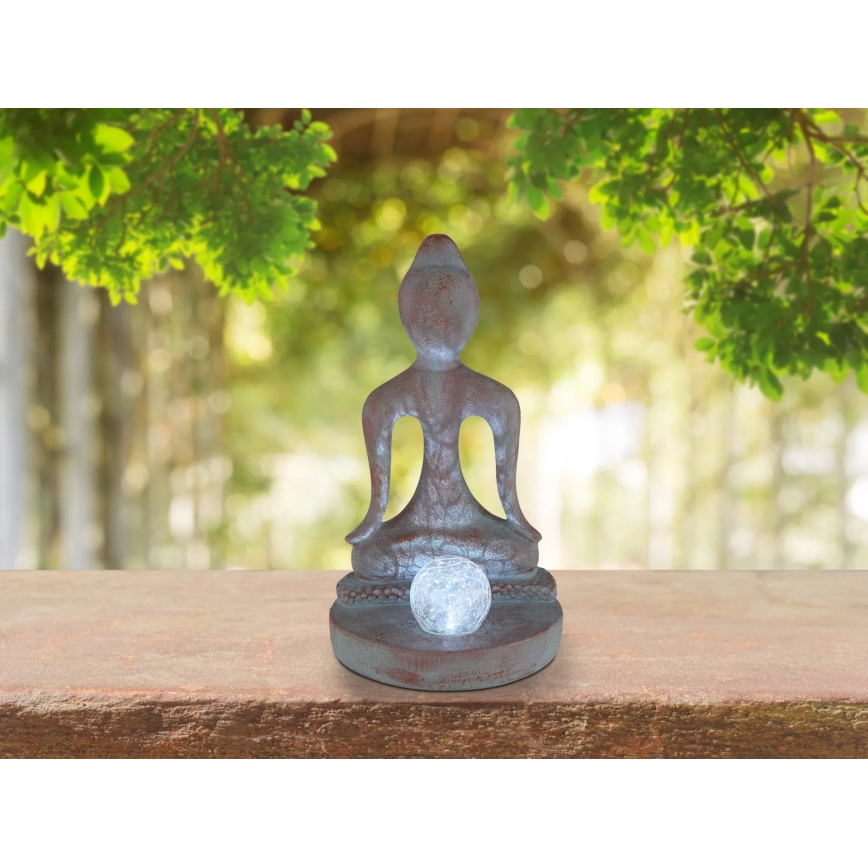 Globo - Lampă solară LED/3V IP44 200 mAh, statuie Buddha
