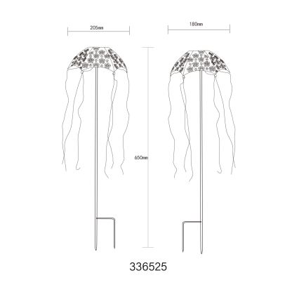 Globo - Lampă solară cu LED, 3 V, IP44, 300 mAh, model Umbrelă