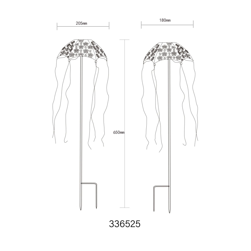 Globo - Lampă solară cu LED, 3 V, IP44, 300 mAh, model Umbrelă