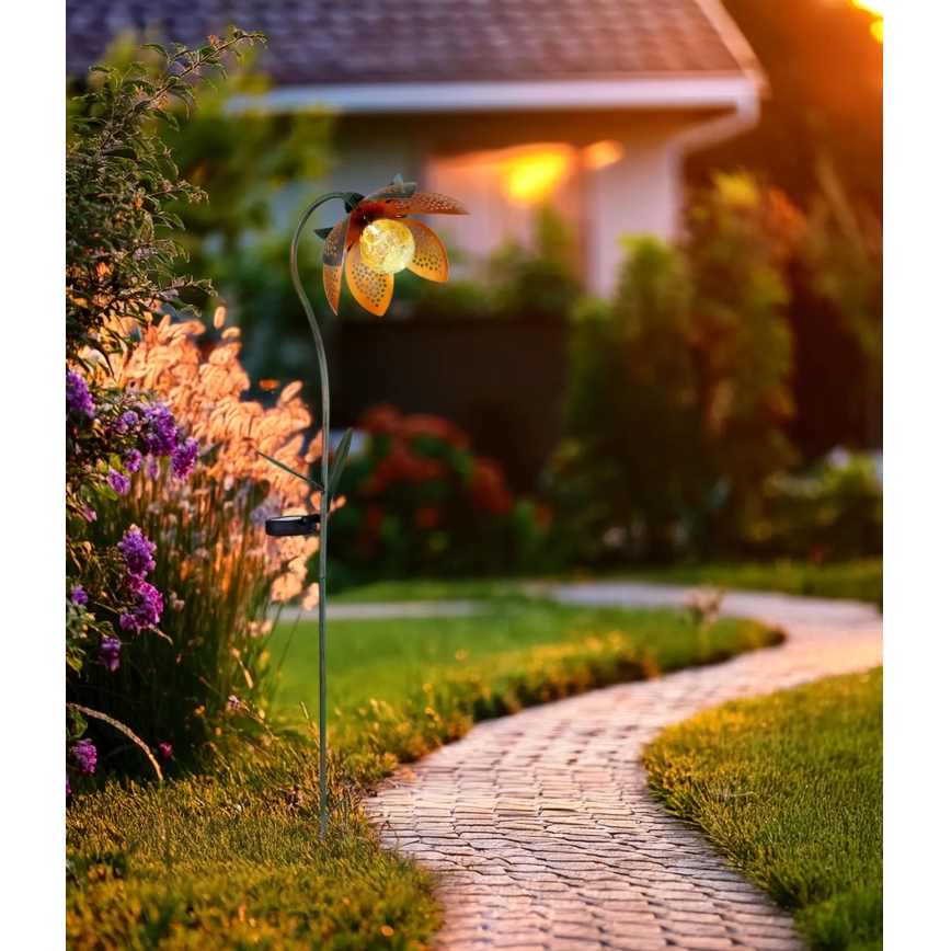 Globo - Lampă solară LED, 3,2V, IP44, 200 mAh, floare