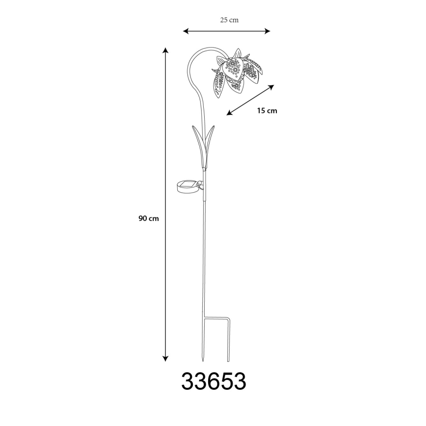Globo - Lampă solară LED, 3,2V, IP44, 200 mAh, floare