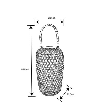 Globo - Lampă solară LED LED/0,06W/3V bambus IP44 600 mAh