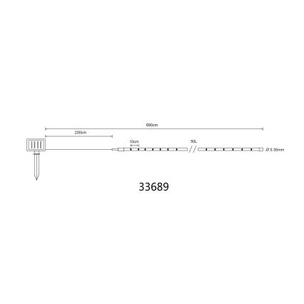 Globo - Ghirlandă solară LED/1,2V IP44 4,9 m 600 mAh