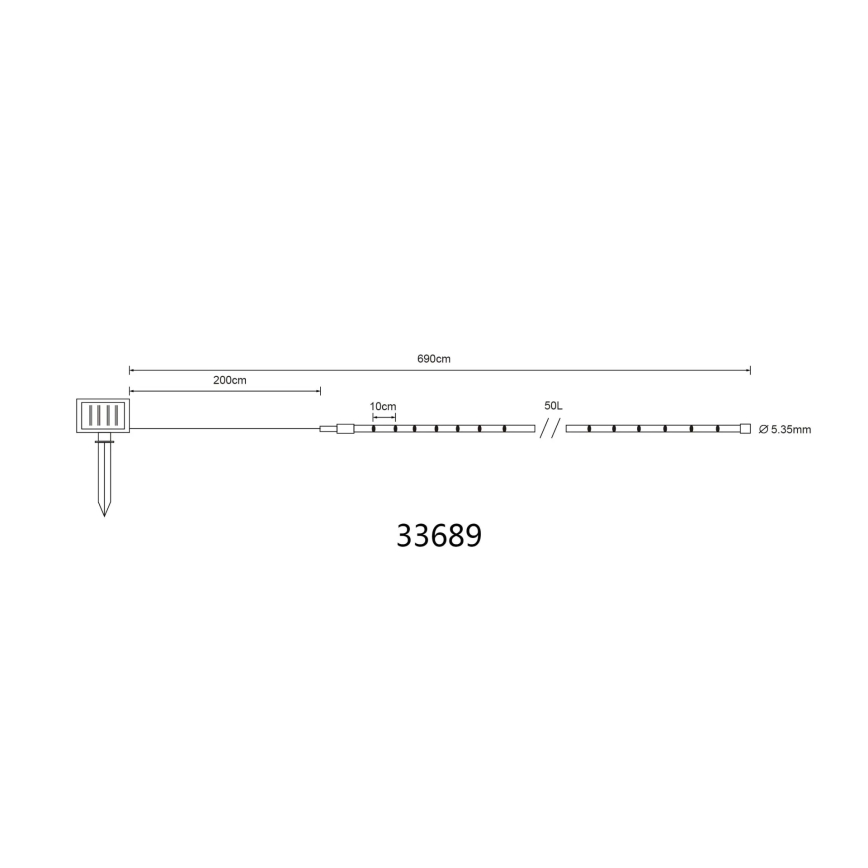 Globo - Ghirlandă solară LED/1,2V IP44 4,9 m 600 mAh