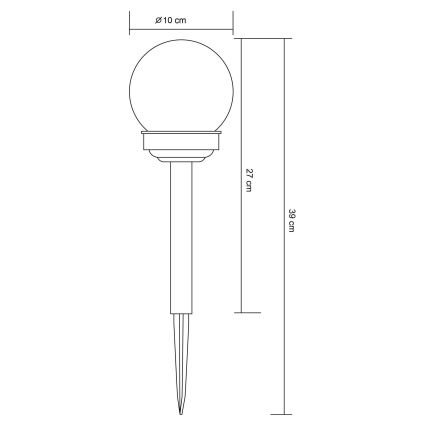 Globo 33699-12 - Lampă solară LED LED/1,2V IP44 100 mAh