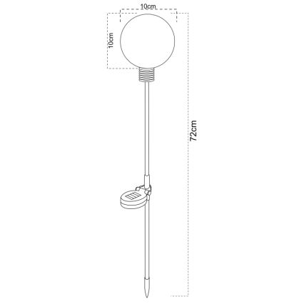Globo - Lampă solară LED/3,2V IP44 600 mAh