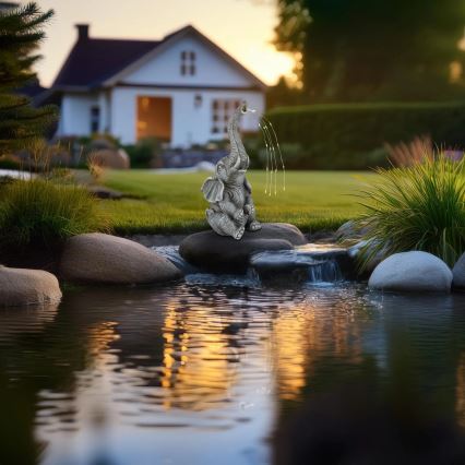 Globo - Decorațiune solară LED 20xLED/0,02W/3V IP44 300 mAh elefant