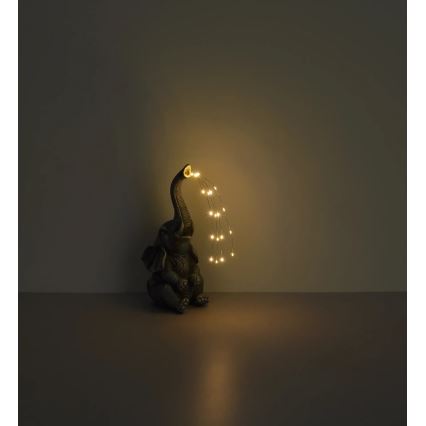 Globo - Decorațiune solară LED 20xLED/0,02W/3V IP44 300 mAh elefant