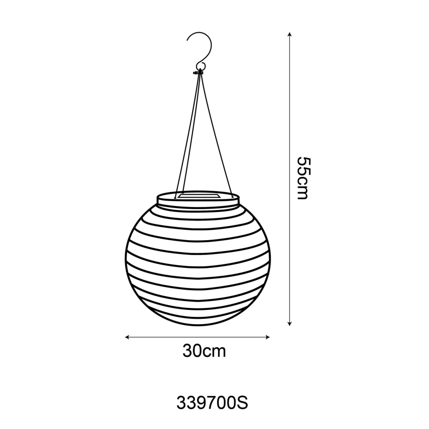 Globo - Lampă solară suspendată LED/0,5W/3V IP44 300 mAh bej