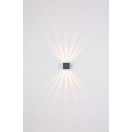 Globo - Aplică LED de perete pentru exterior, 6W, 230V, IP54, antracit
