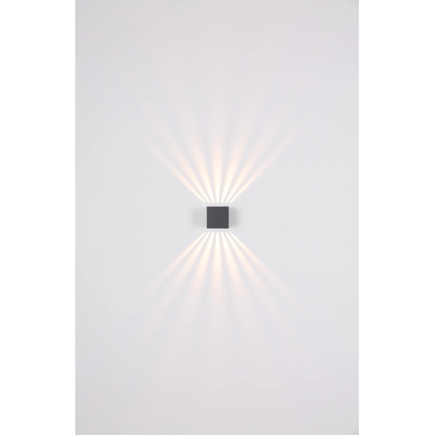 Globo - Aplică LED de perete pentru exterior, 6W, 230V, IP54, antracit