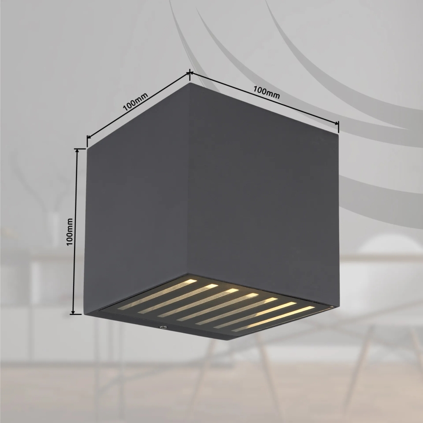 Globo - Aplică LED de perete pentru exterior, 6W, 230V, IP54, antracit