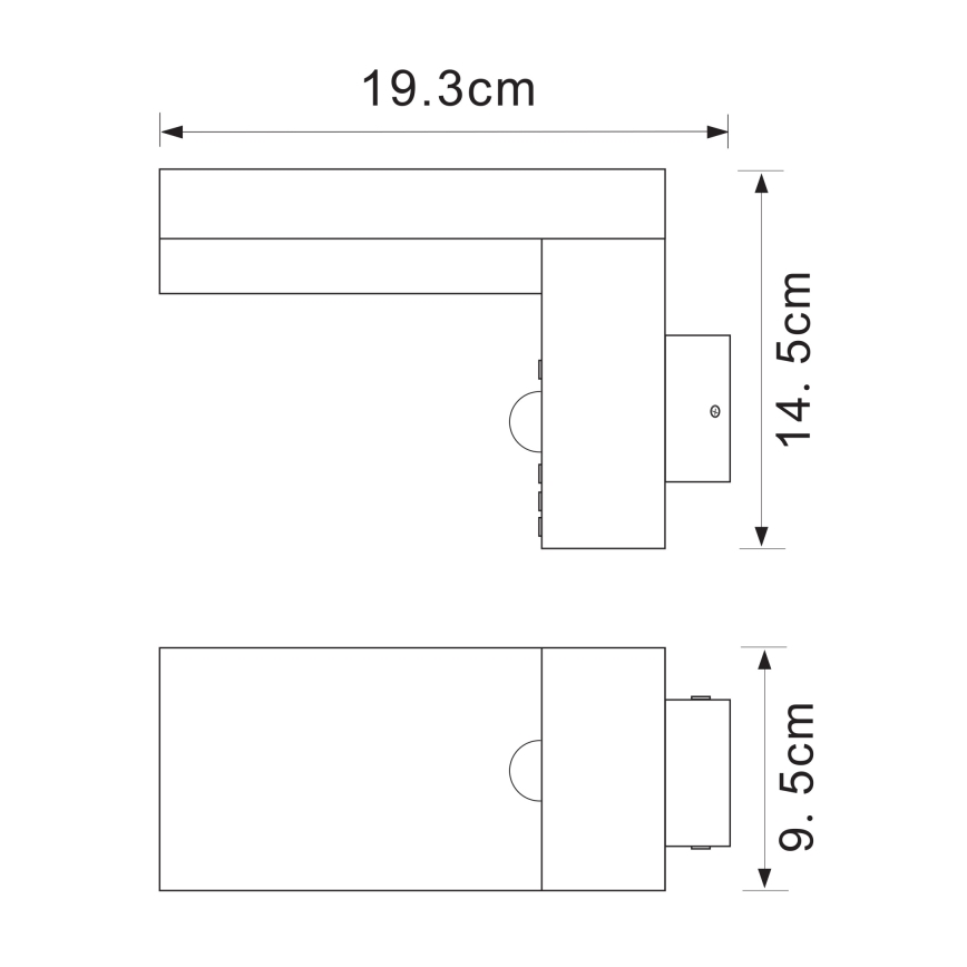 Globo - Aplica de perete LED pentru exterior cu senzor LED/9,5W/230V IP44