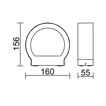 Globo - Aplică de perete pentru exterior cu LED/6W/230V IP54