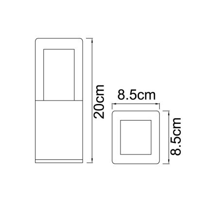 Globo - LED Exterior Lanternă LED/12W/230V IP44