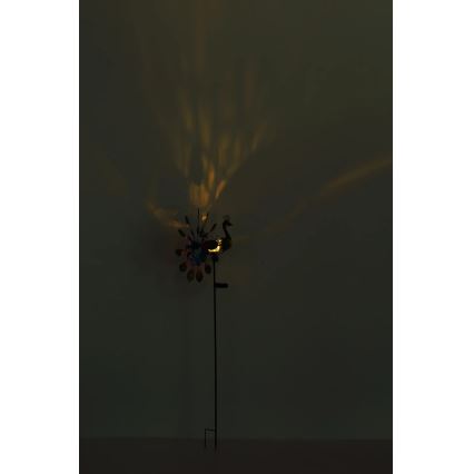 Globo - Decorațiune solară LED LED/0,06W/3V IP44 300 mAh păun