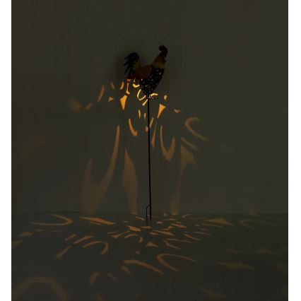 Globo - Decorațiune solară LED LED/0,02W/3V IP44 300 mAh cocoș