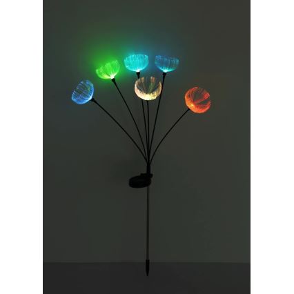 Globo - Lampă solară LED RGB, 6 x LED, 1,2 V, IP44, 300 mAh