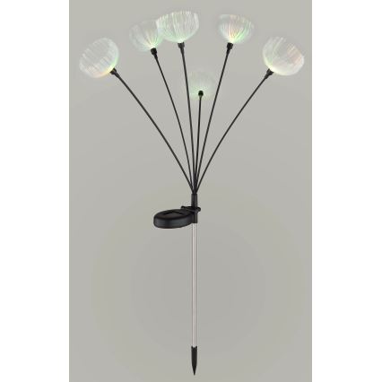 Globo - Lampă solară LED RGB, 6 x LED, 1,2 V, IP44, 300 mAh