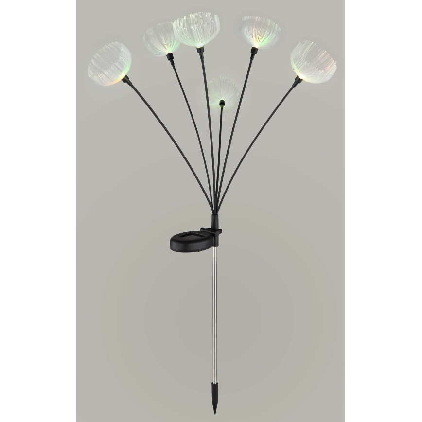 Globo - Lampă solară LED RGB, 6 x LED, 1,2 V, IP44, 300 mAh