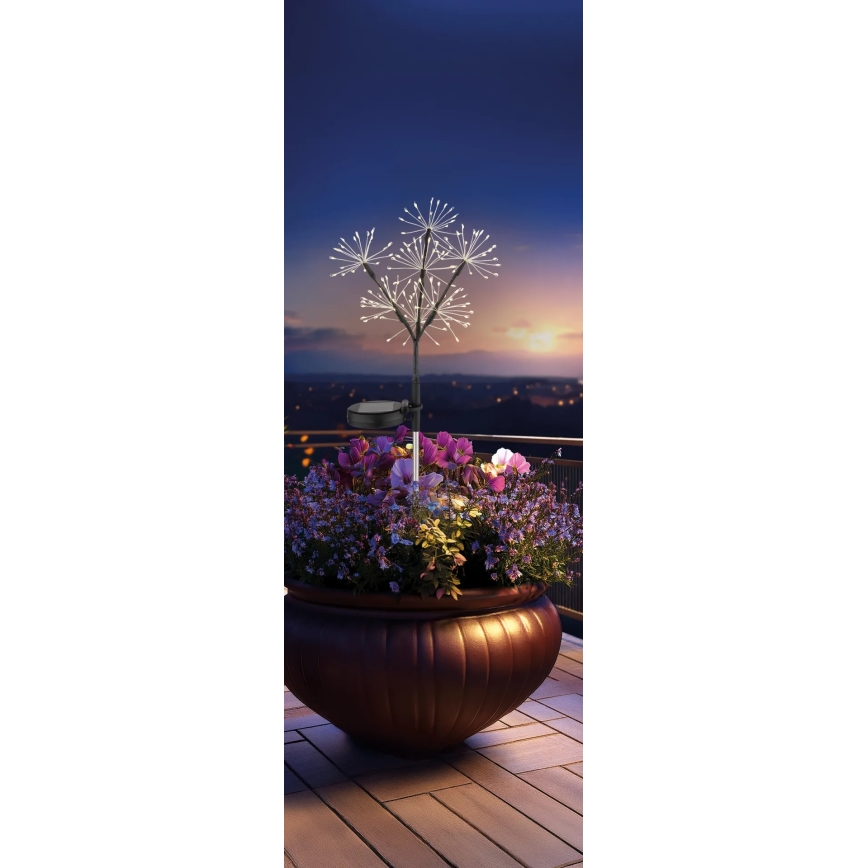 Globo - Lampă solară LED cu efect de artificii, 3xLED/3V, IP44, 600 mAh