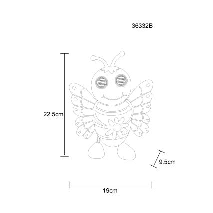 Globo - Lampă solară LED 104xLED/3V IP44 300 mAh Albină