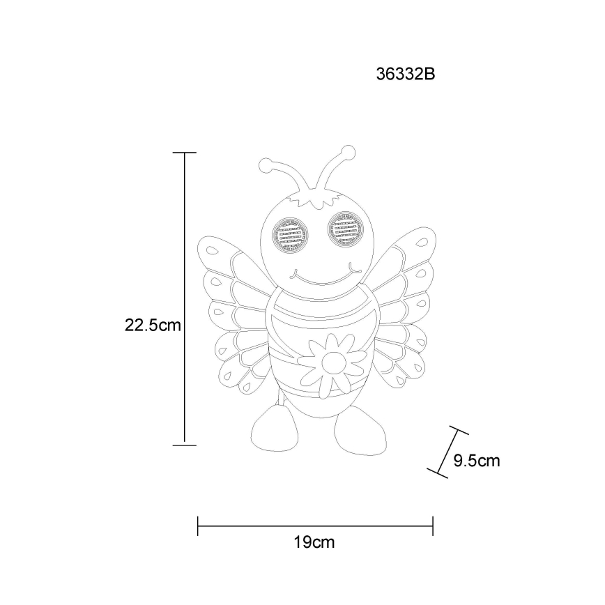 Globo - Lampă solară LED 104xLED/3V IP44 300 mAh Albină