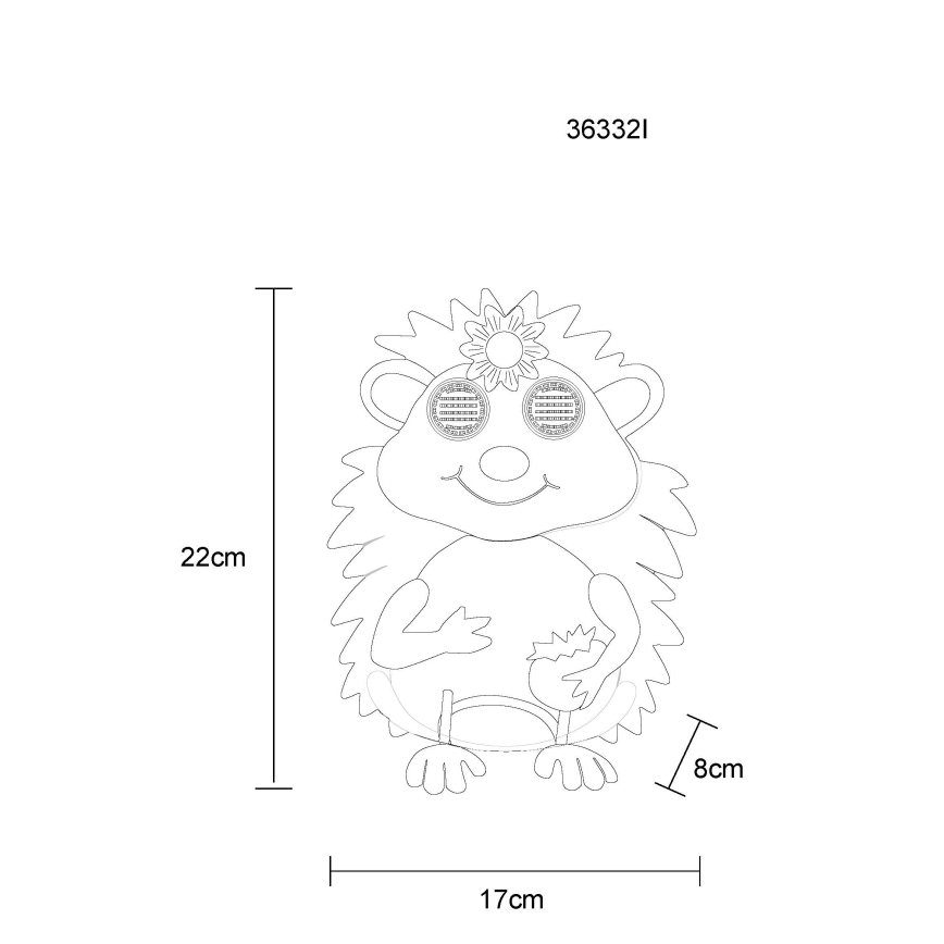 Globo - Lampă solară LED Arici 104xLED/3V IP44 300 mAh
