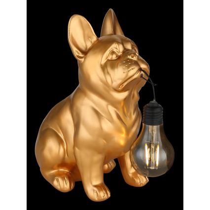Globo - Lampă solară LED/3V, IP44, 300 mAh, câine auriu