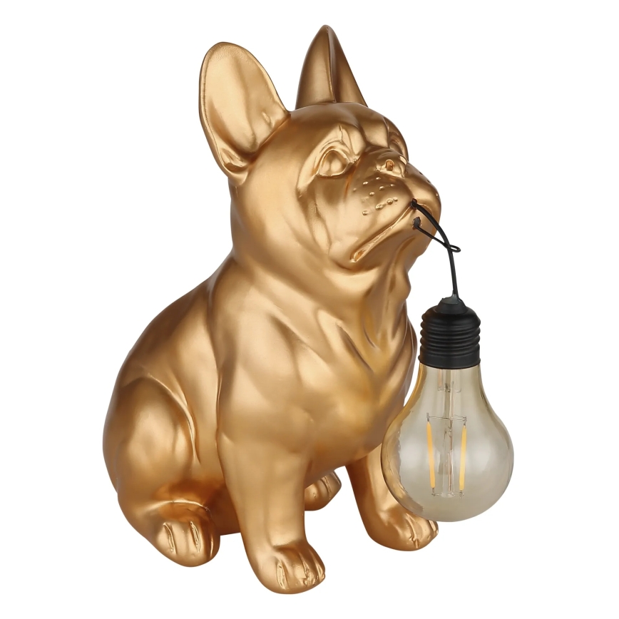 Globo - Lampă solară LED/3V, IP44, 300 mAh, câine auriu