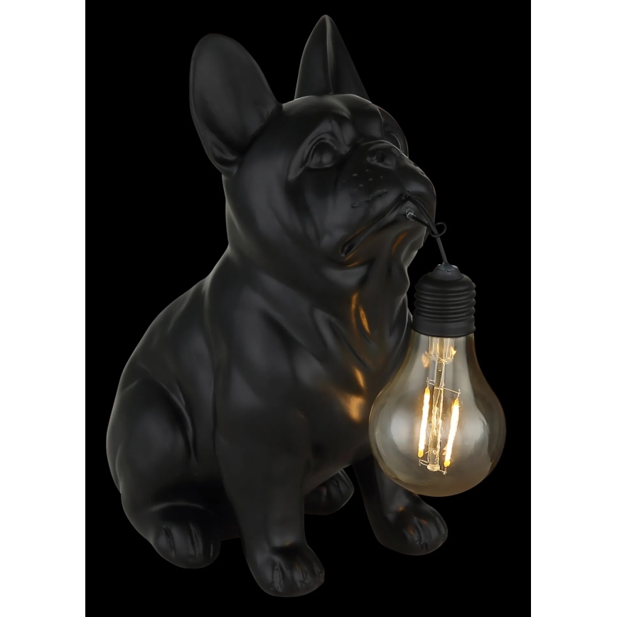 Globo - Lampă solară cu LED 3V, IP44, 300 mAh, negru în formă de câine