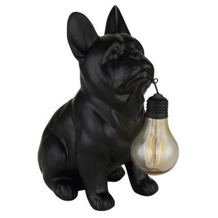 Globo - Lampă solară cu LED 3V, IP44, 300 mAh, negru în formă de câine