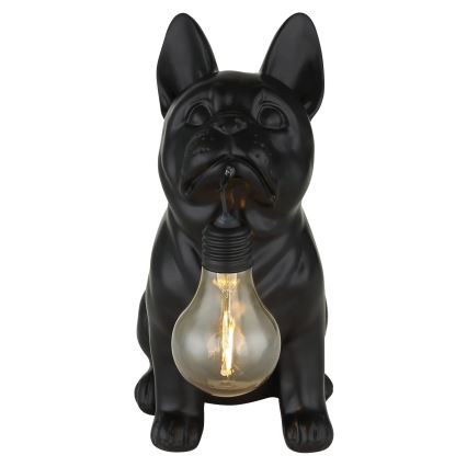 Globo - Lampă solară cu LED 3V, IP44, 300 mAh, negru în formă de câine