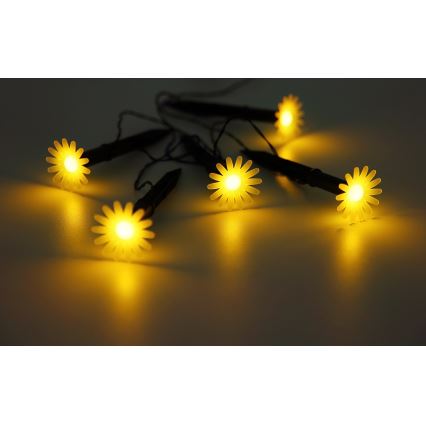 Globo - Ghirlandă solară LED 5xLED/3V IP44 300 mAh 2,2 m flori