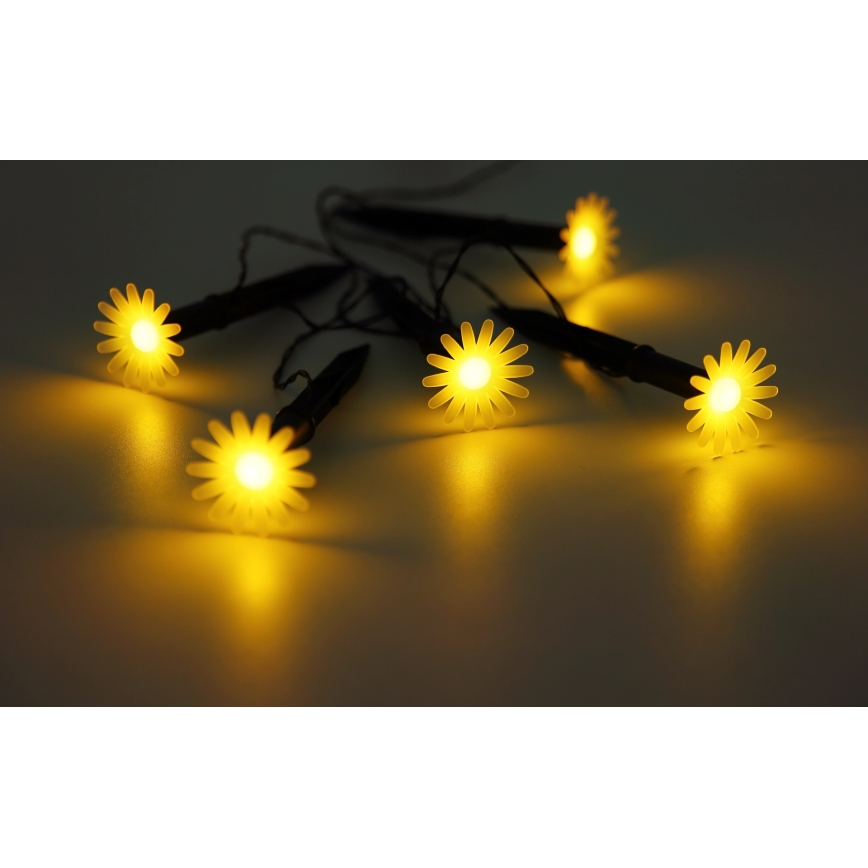 Globo - Ghirlandă solară LED 5xLED/3V IP44 300 mAh 2,2 m flori