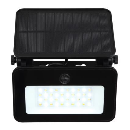 Globo - Lampă solară LED reglabilă cu senzor, 8W/5V, 3000/4000/6500K, IP65, 2200 mAh